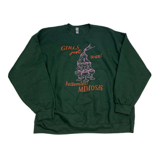 Sweatshirt Crewneck By Gildan In Green, Size: 3x