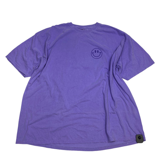 Top Short Sleeve By Comfort Colors In Purple, Size: 4x