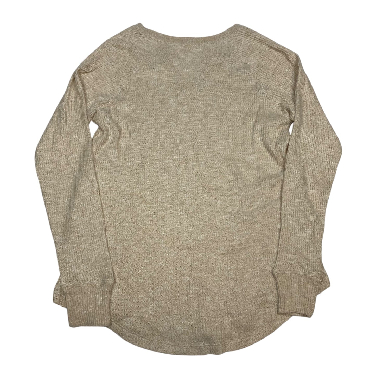 Top Long Sleeve By American Eagle In Tan, Size: Xs