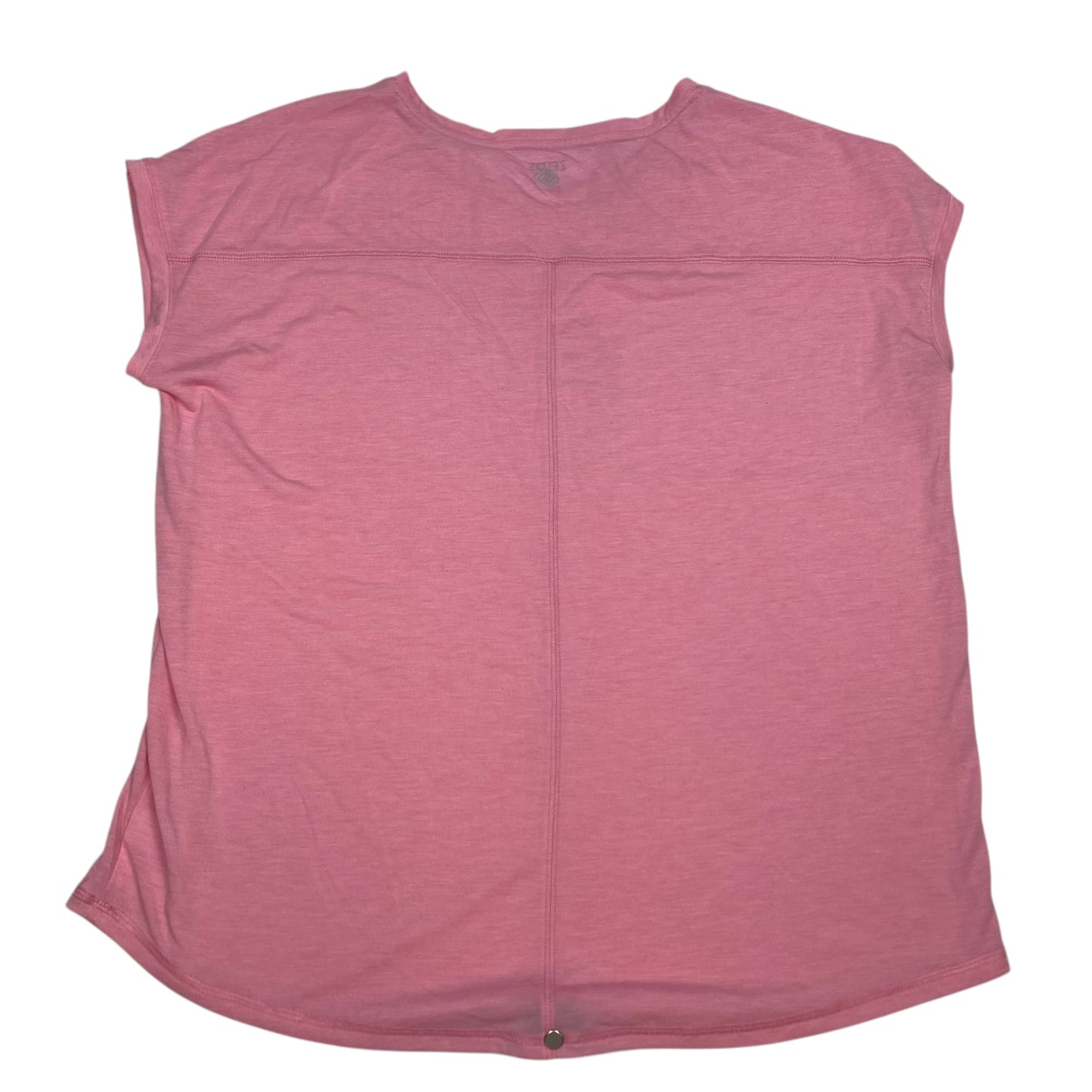 Top Short Sleeve By Zelos In Pink, Size: 1x