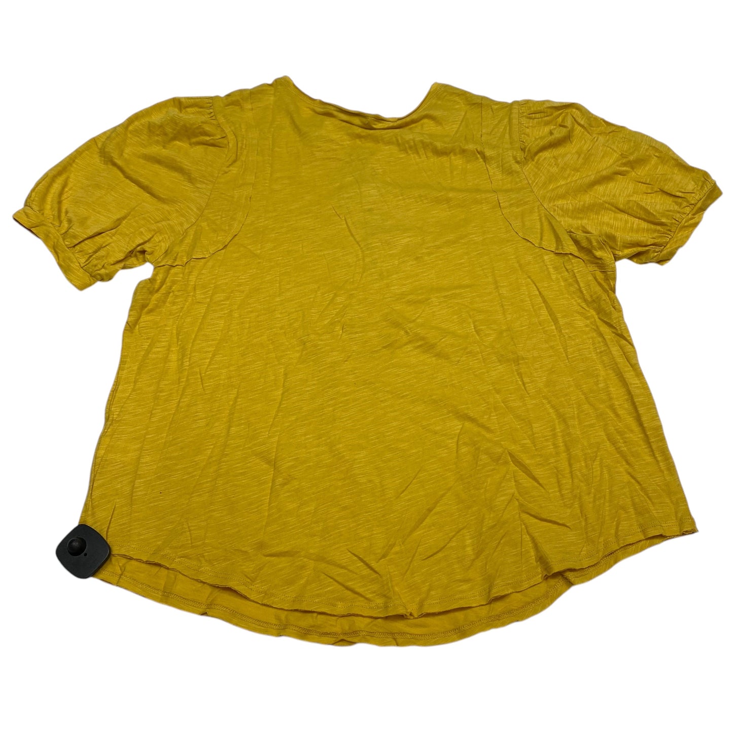 Top Short Sleeve By Cato In Yellow, Size: Xl