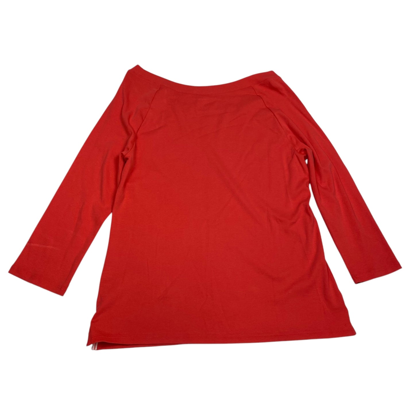 Top Long Sleeve Basic By Talbots In Red, Size: L