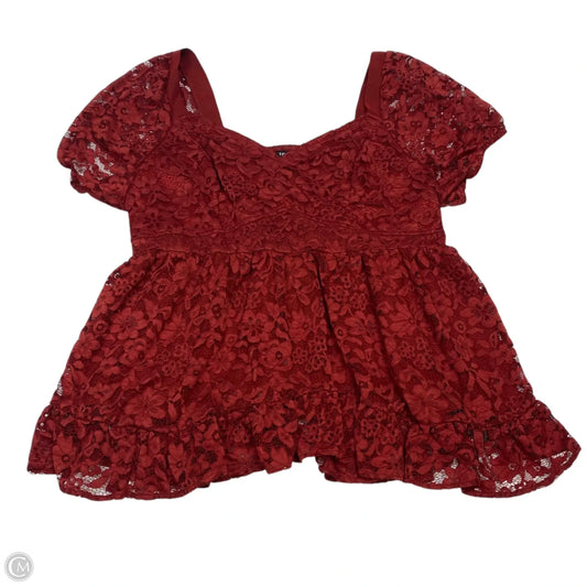 Top Short Sleeve By Torrid In Red, Size: M