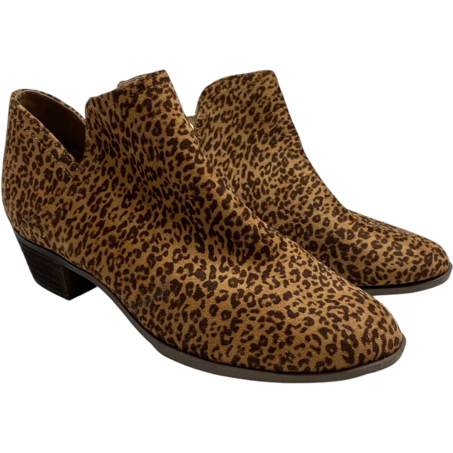 Boots Ankle Heels By Crown And Ivy In Animal Print, Size: 8