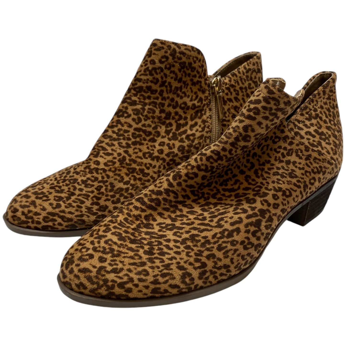 Boots Ankle Heels By Crown And Ivy In Animal Print, Size: 8