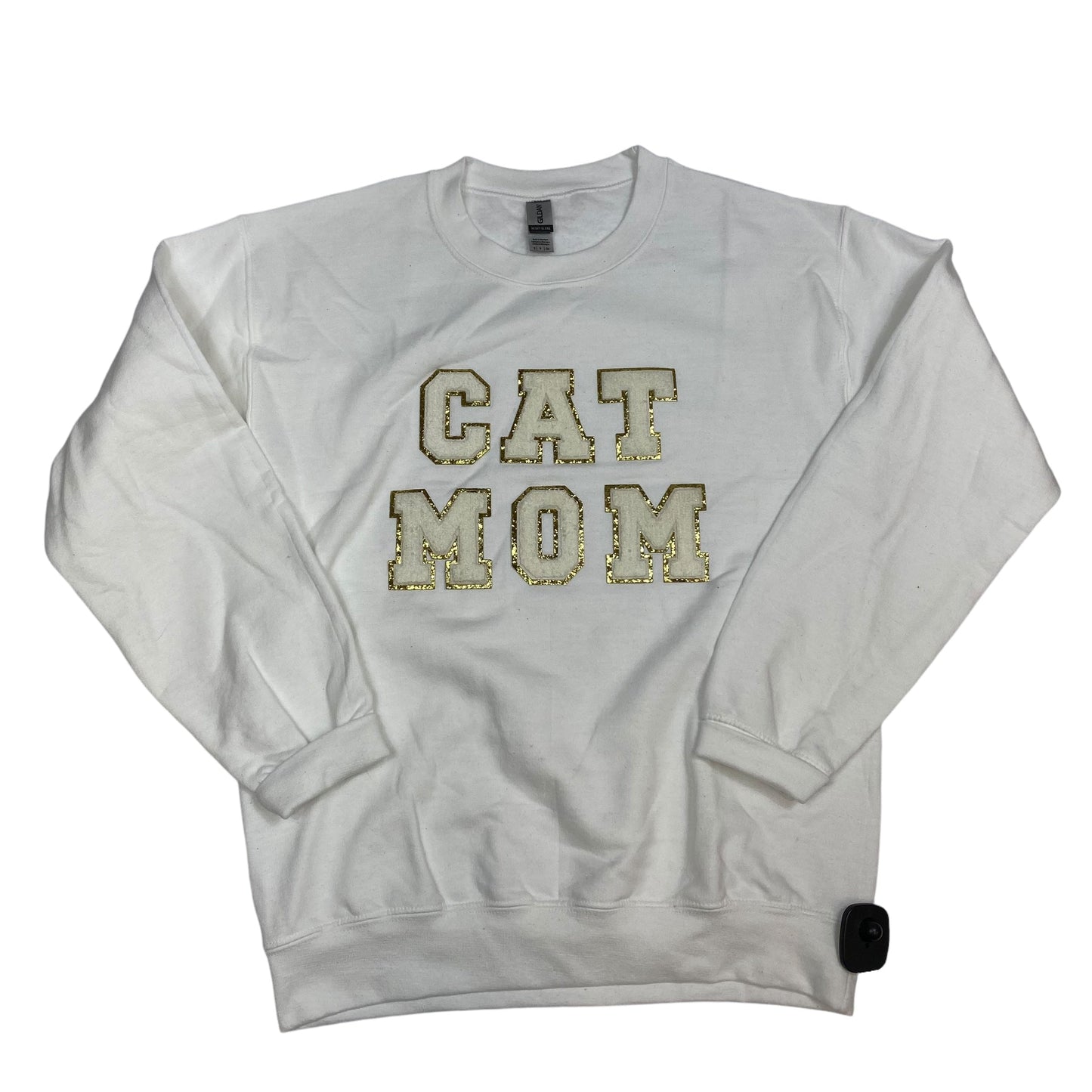 Sweatshirt Crewneck By Gildan In White, Size: S