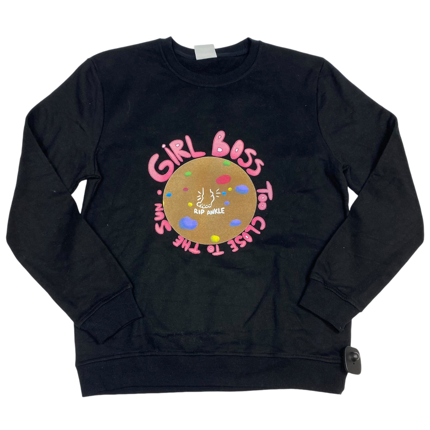 Sweatshirt Crewneck By Nice Shirt Thanks In Black, Size: M