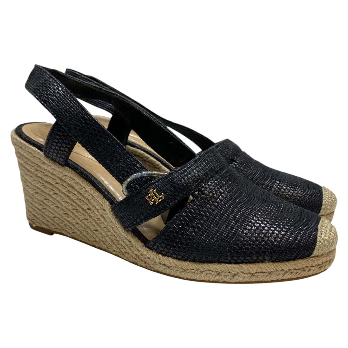 Shoes Heels Wedge By Lauren By Ralph Lauren In Black, Size: 9.5