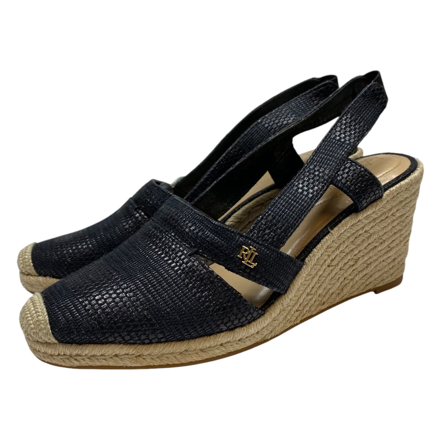 Shoes Heels Wedge By Lauren By Ralph Lauren In Black, Size: 9.5