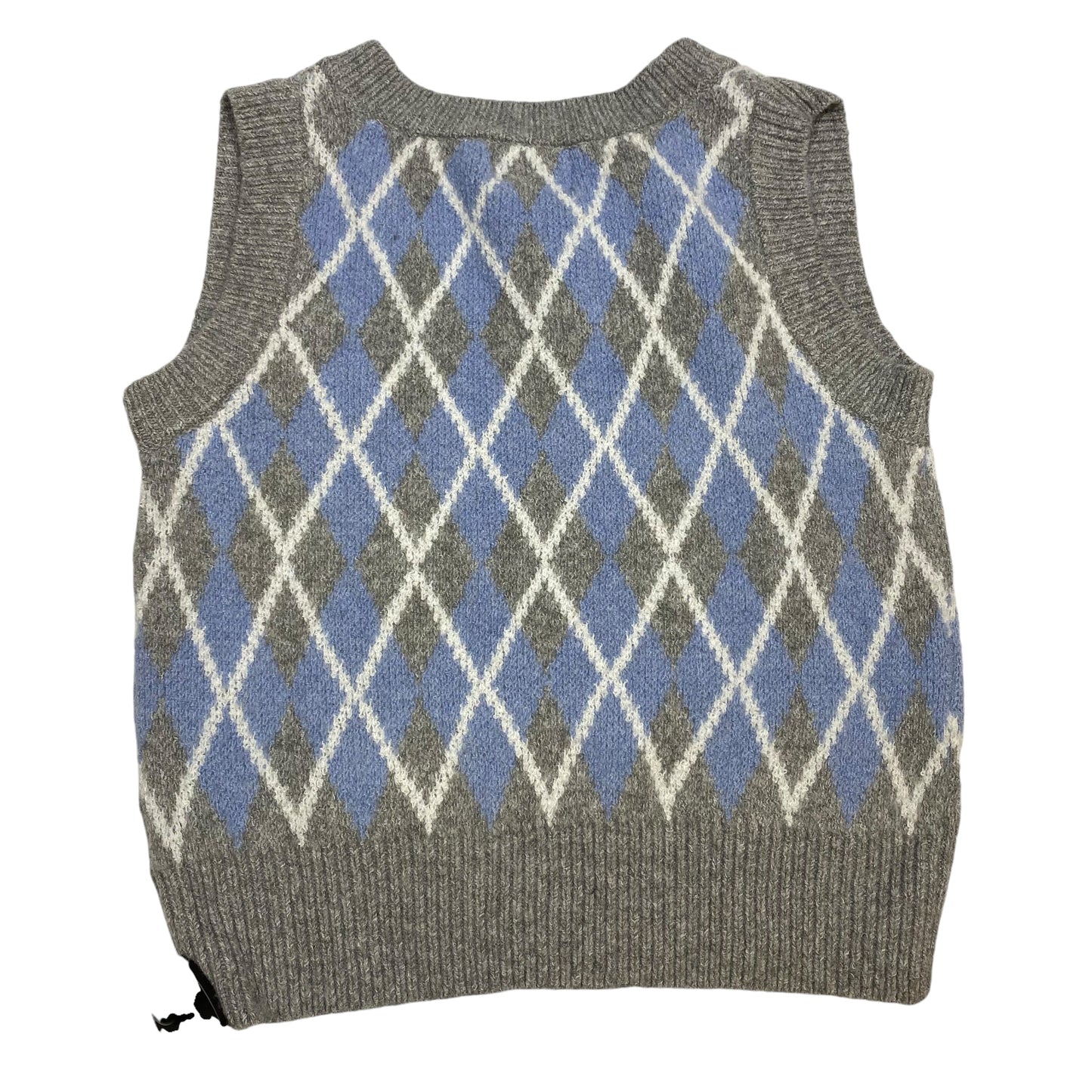 Vest Sweater By Pink Rose In Blue & Grey, Size: M