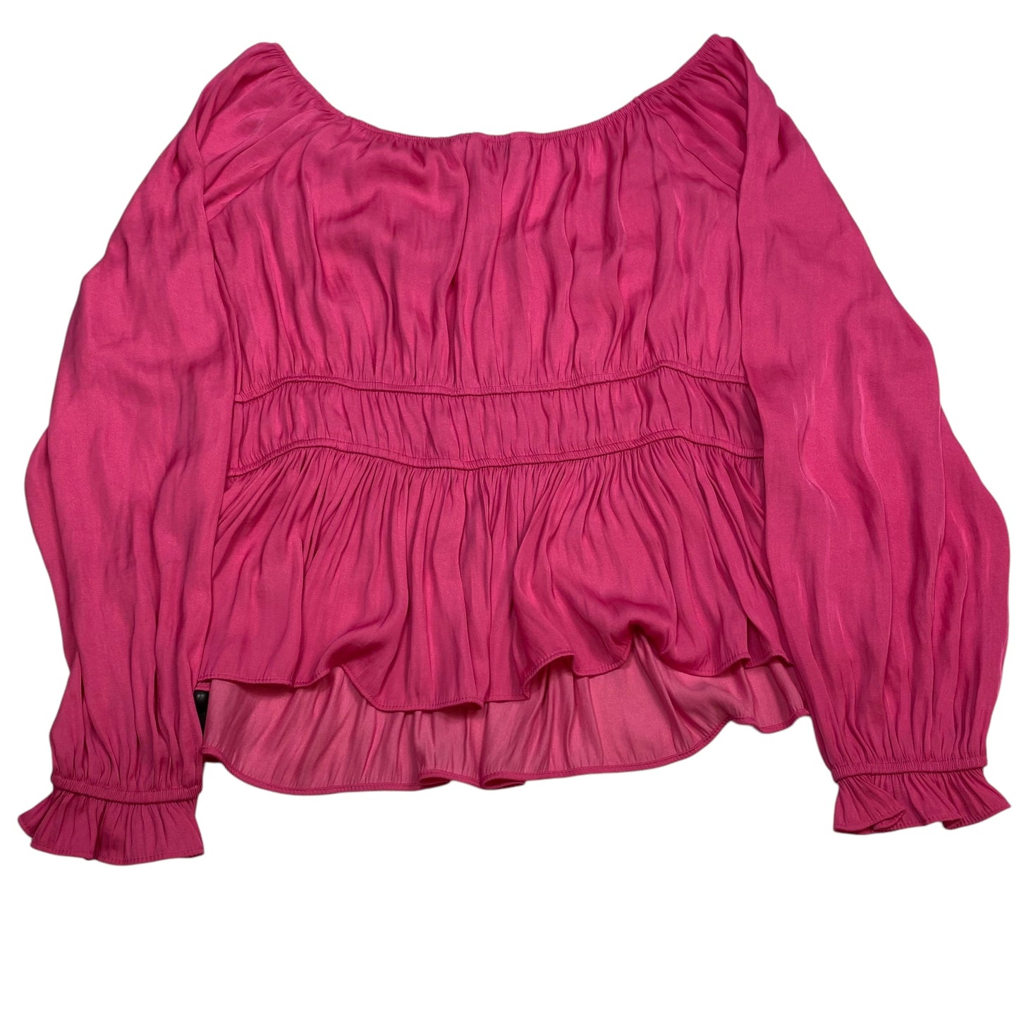 Top Long Sleeve By Nine West In Pink, Size: Xxl