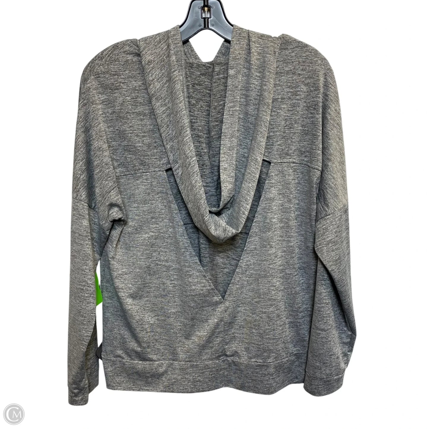 Athletic Top Long Sleeve Hoodie By Clothes Mentor In Grey, Size: M