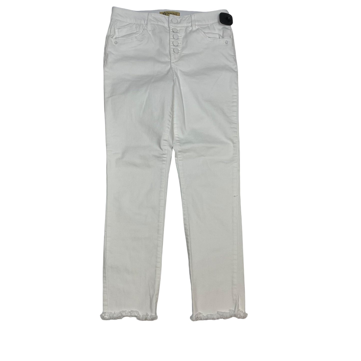 Jeans Straight By Democracy In White Denim, Size: 4