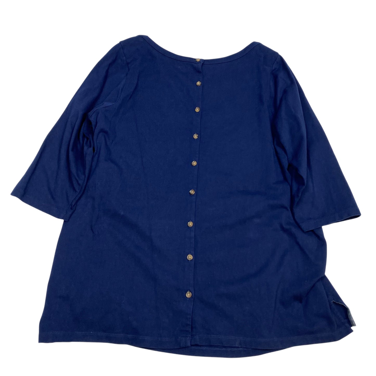 Top 3/4 Sleeve By Lands End In Blue, Size: 2x