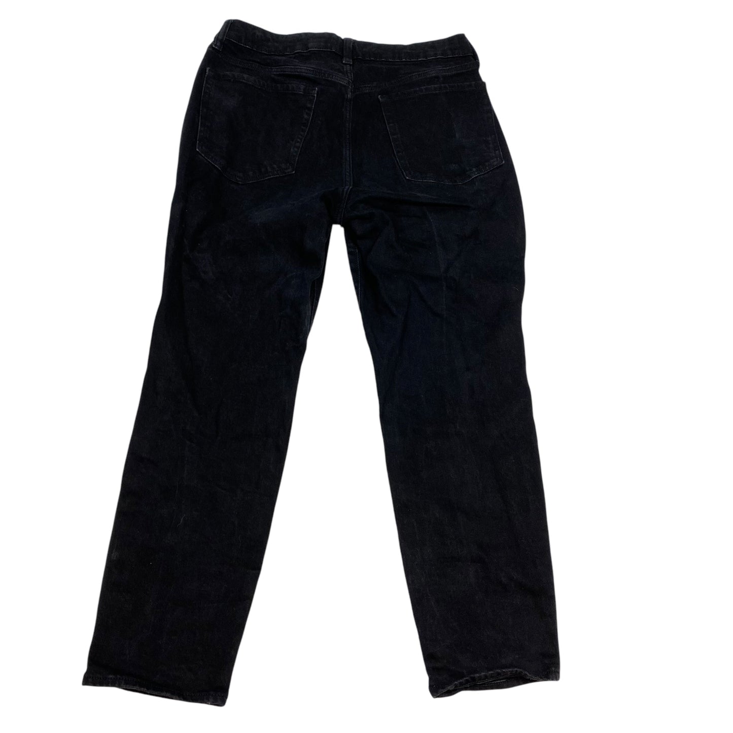 Jeans Straight By Old Navy In Black Denim, Size: 12