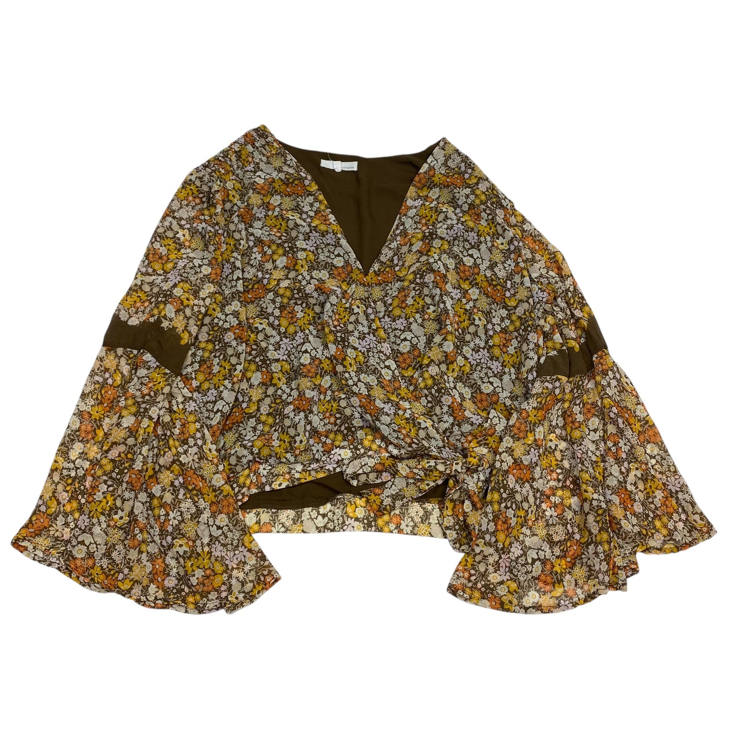 Top Long Sleeve By June & Hudson In Yellow, Size: Xl