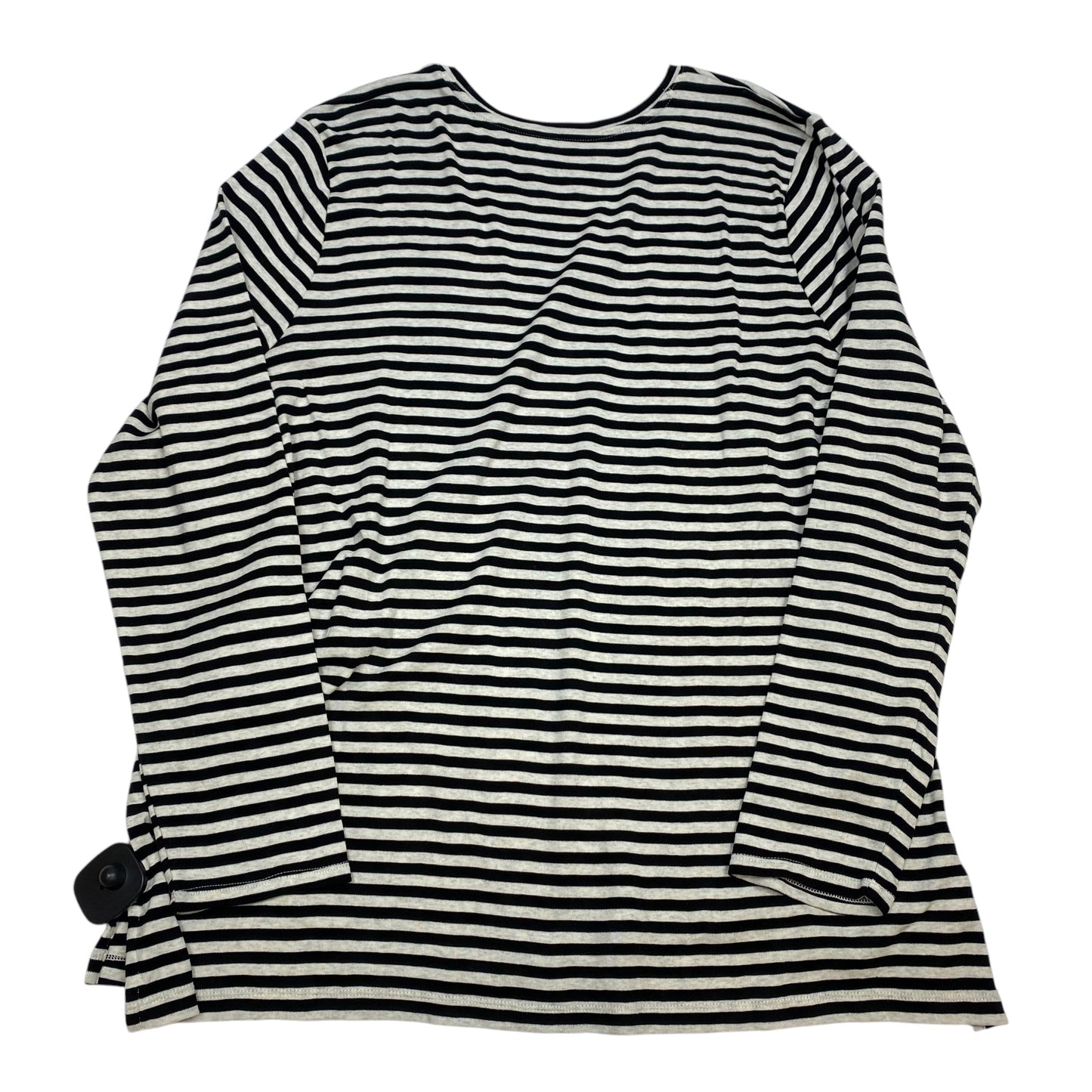 Top Long Sleeve By J. Jill In Black & White, Size: Xl