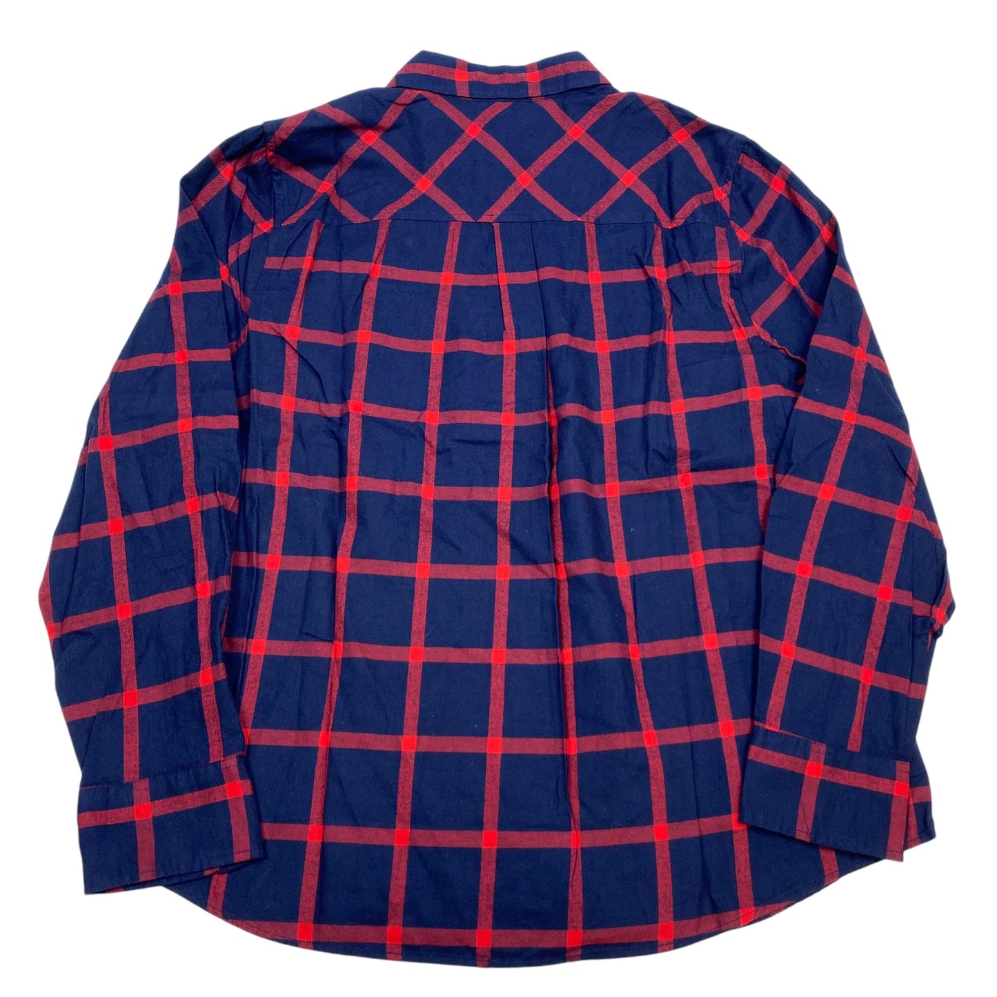 Top Long Sleeve By J. Crew In Blue & Red, Size: Xl