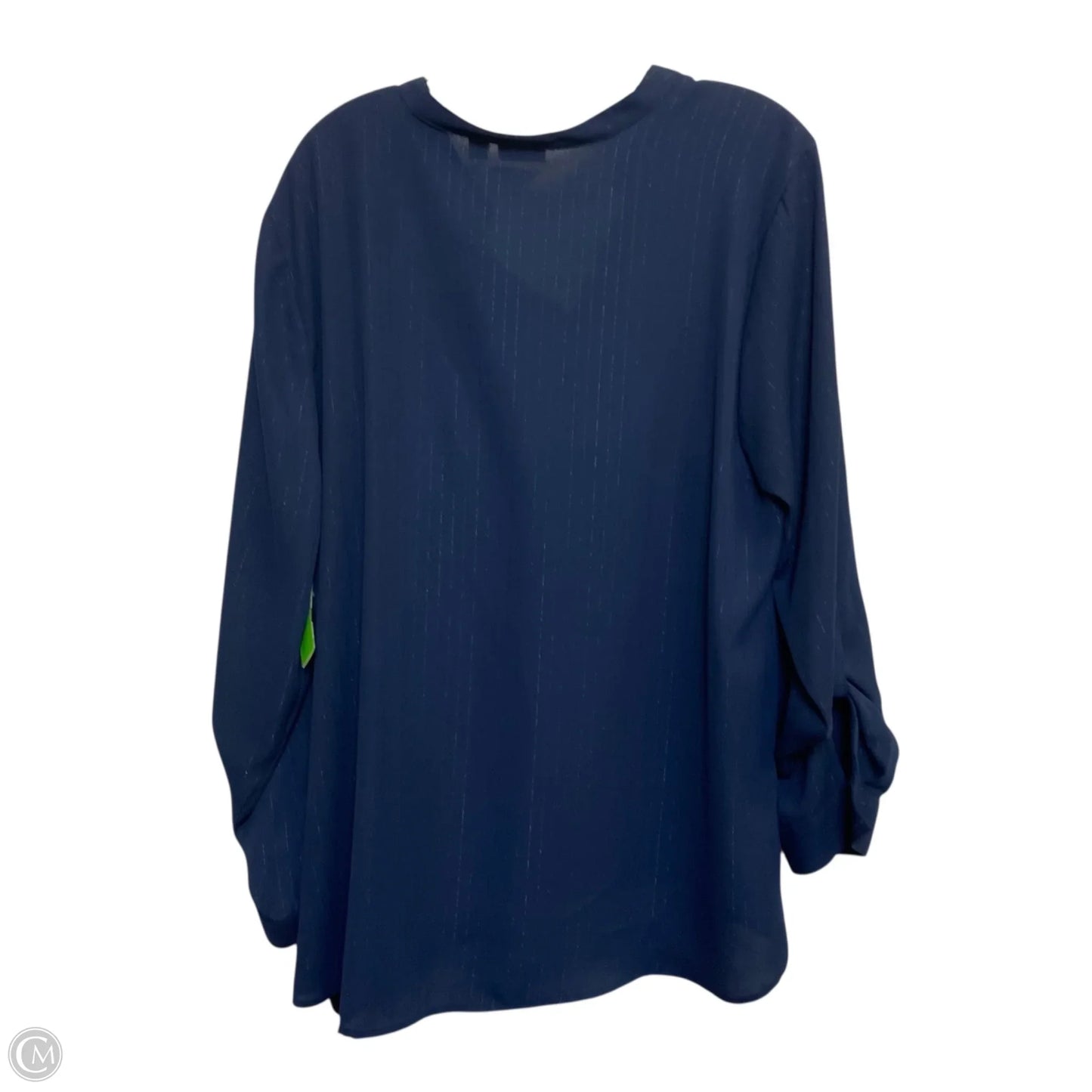 Top Long Sleeve By Kim Rogers In Blue, Size: 2x
