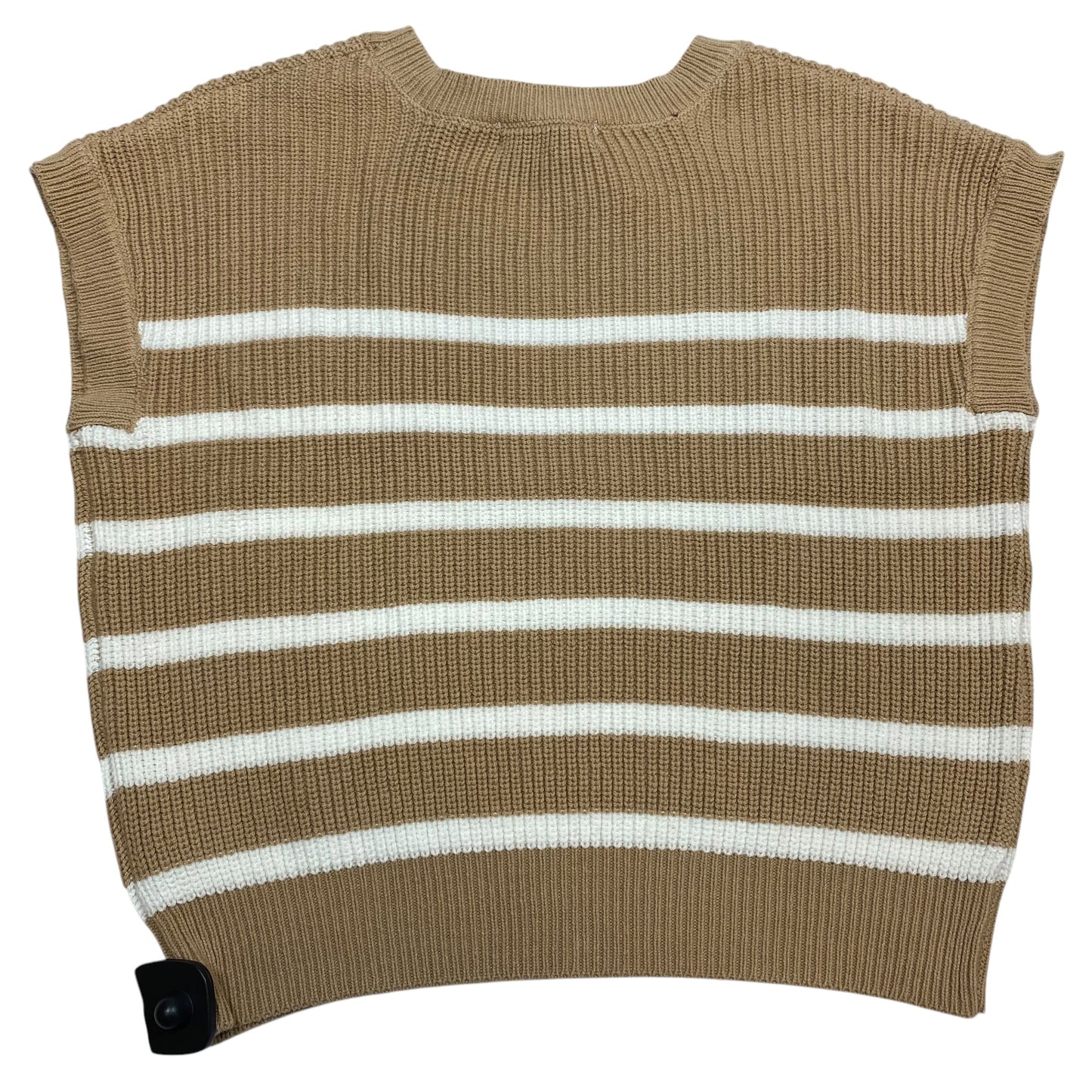 Sweater Short Sleeve By Moon & Madison In Tan, Size: M