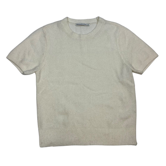 Sweater Short Sleeve By Abercrombie And Fitch In Cream, Size: S