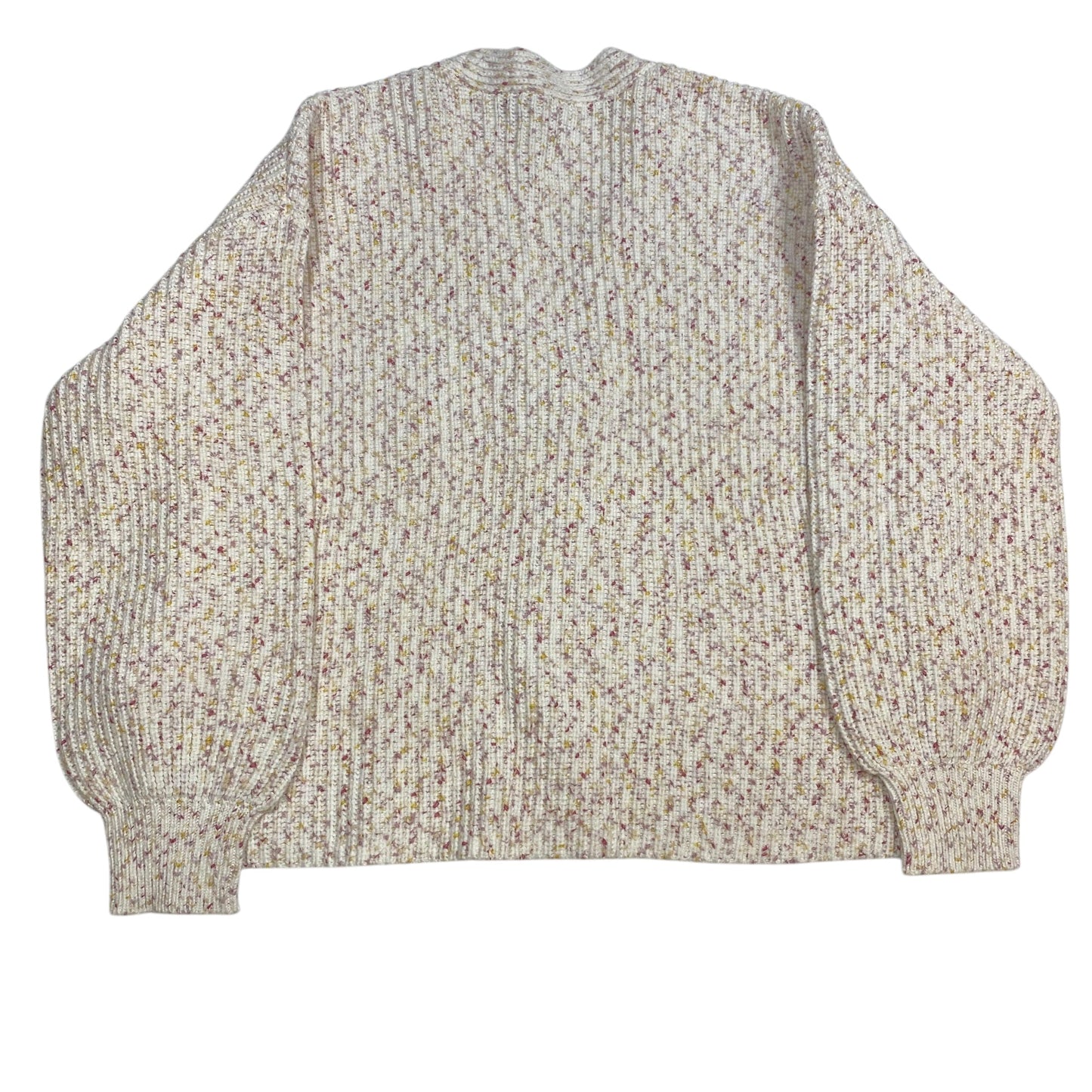 Sweater Cardigan By Ann Taylor In White, Size: L