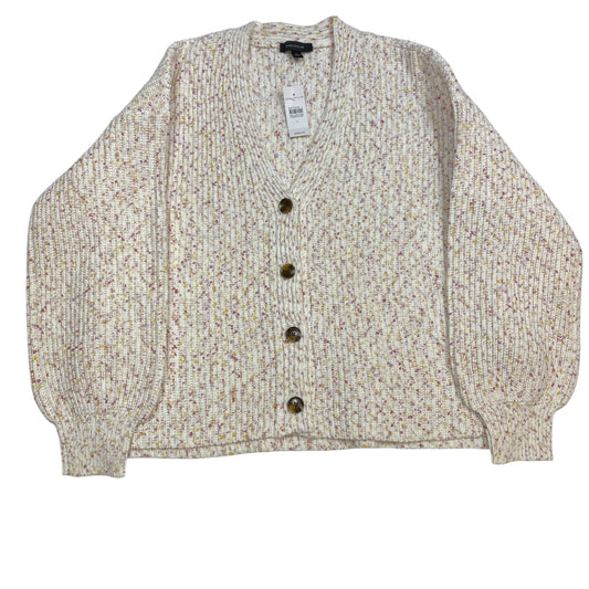 Sweater Cardigan By Ann Taylor In White, Size: L