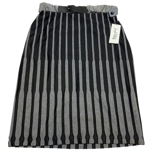 Skirt Midi By Joseph Ribkoff In Black & Grey, Size: L