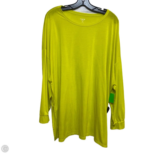 Athletic Top Long Sleeve Crewneck By Old Navy In Yellow, Size: Xxl
