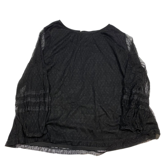 Top Long Sleeve By Ava & Viv In Black, Size: 4x