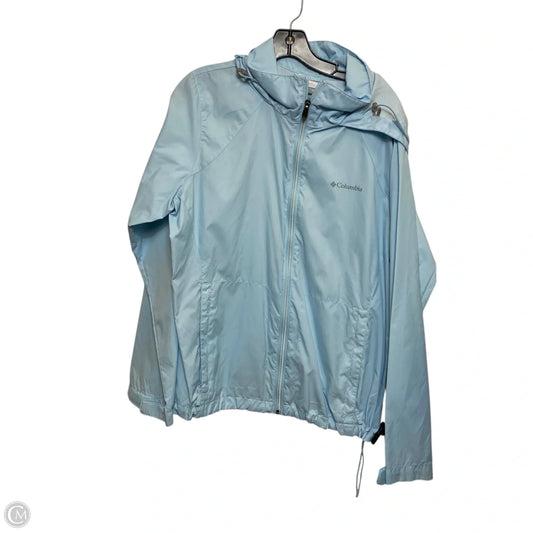 Jacket Windbreaker By Columbia In Blue, Size: Xl