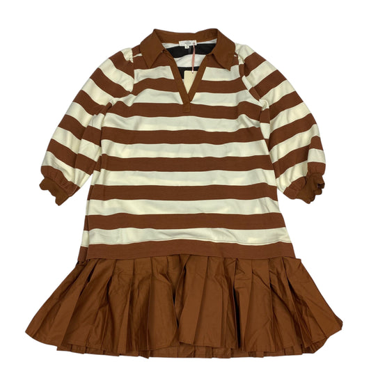 Dress Casual Short By Entro In Brown & Cream, Size: S