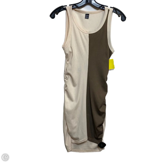 Dress Casual Short By Shein In Brown & Cream, Size: S