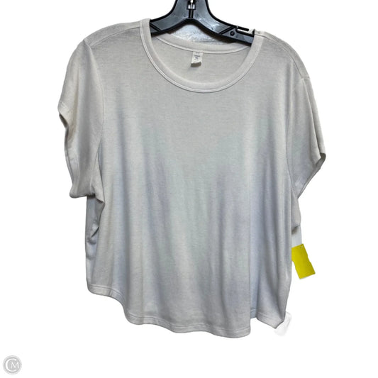 Athletic Top Short Sleeve By Old Navy In White, Size: Xxl