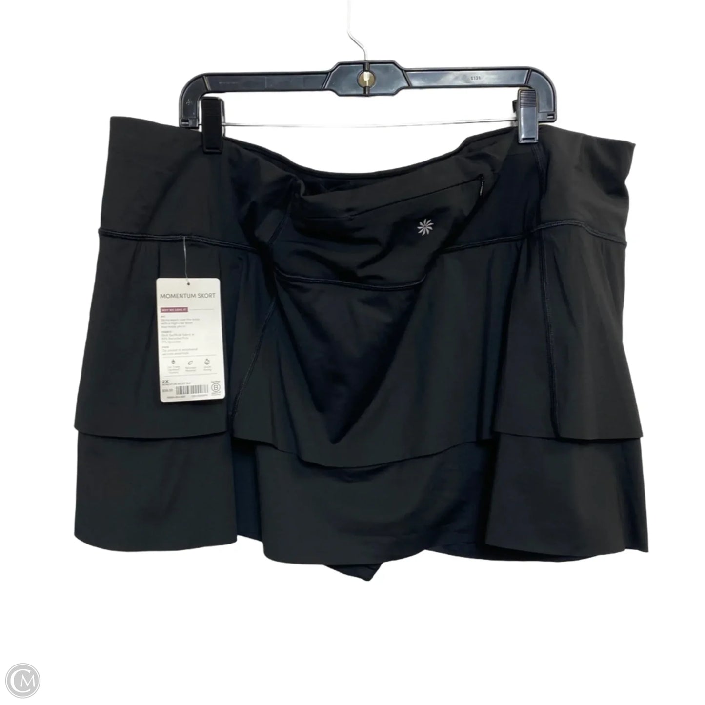 Athletic Skort By Athleta In Black, Size: 2x