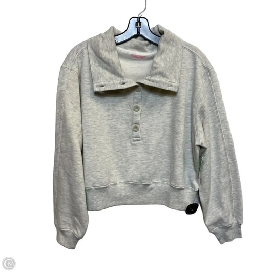 Sweatshirt Collar By Pink Lily In Grey, Size: M