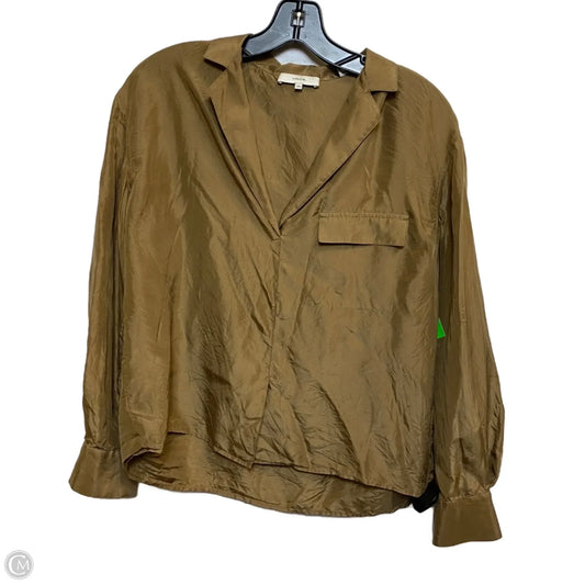 Top Long Sleeve By Vince In Brown, Size: Xxs