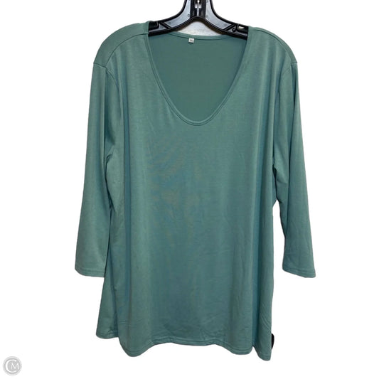Top Long Sleeve Basic By Clothes Mentor In Green, Size: Xxl