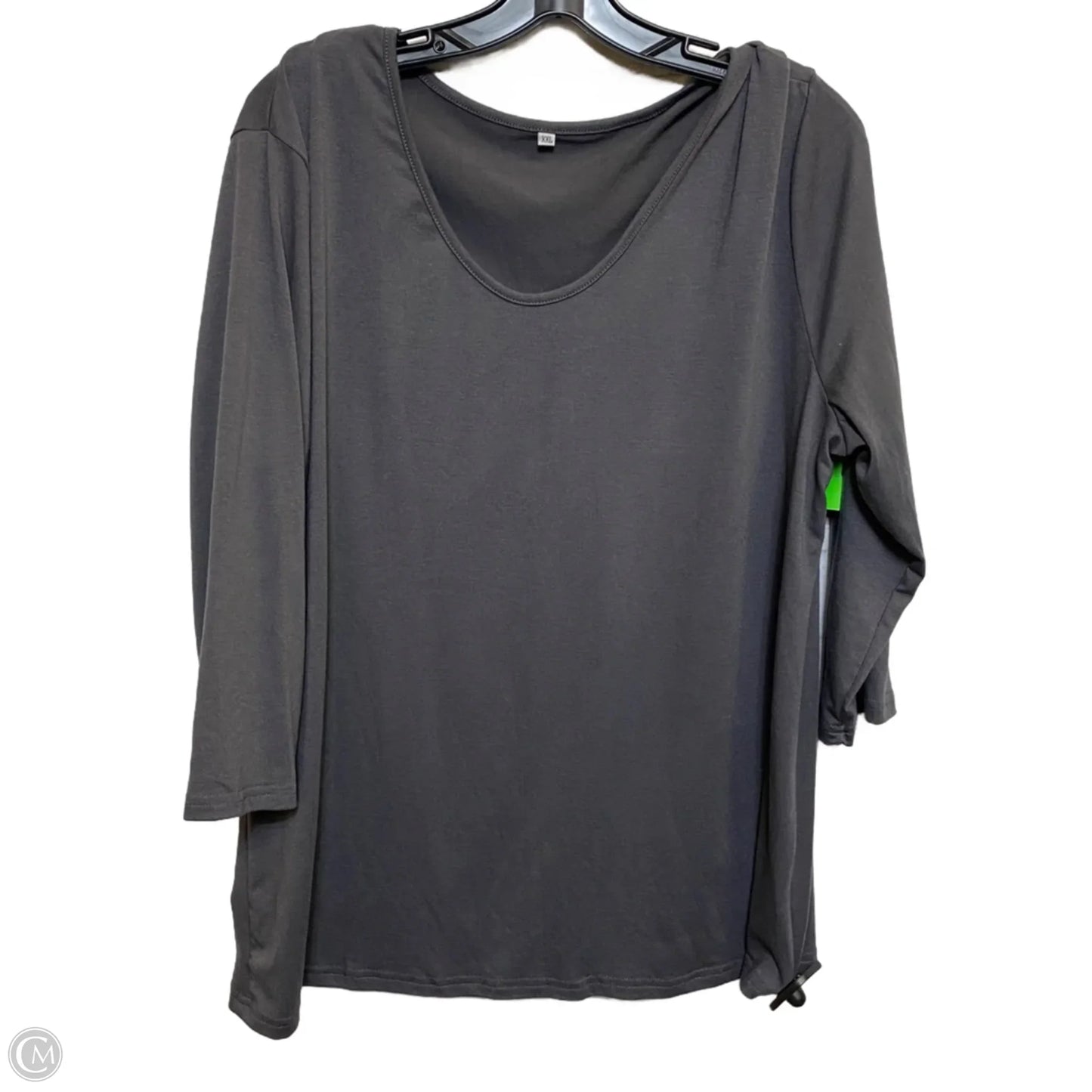 Top Long Sleeve Basic By Clothes Mentor In Grey, Size: Xxl