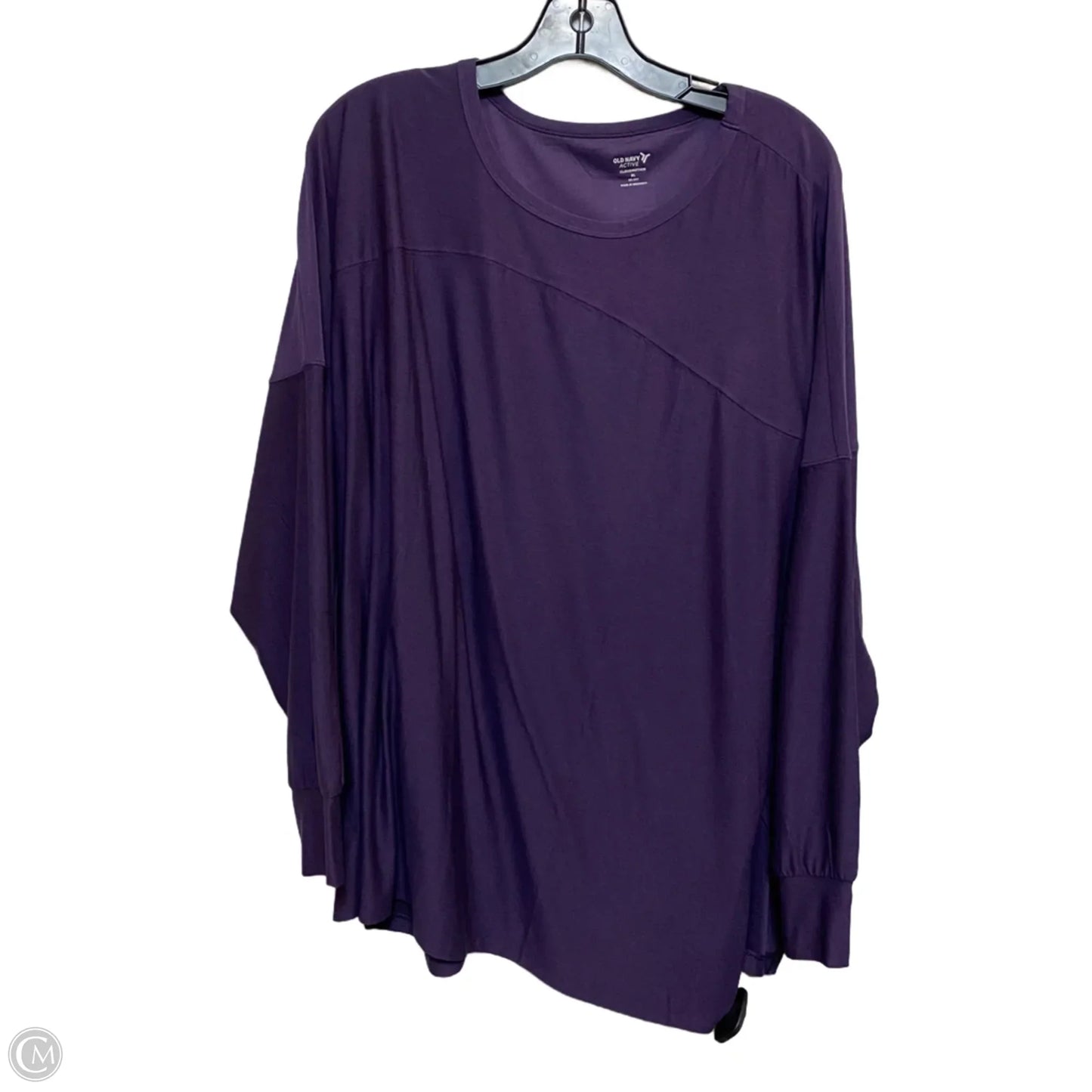 Athletic Top Long Sleeve Crewneck By Old Navy In Purple, Size: Xl