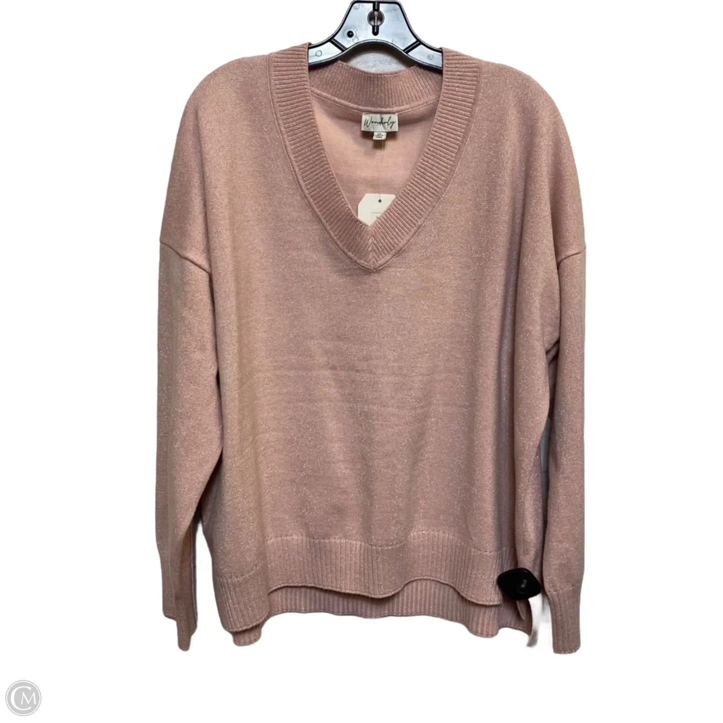 Sweater By Wonderly In Pink, Size: Xl