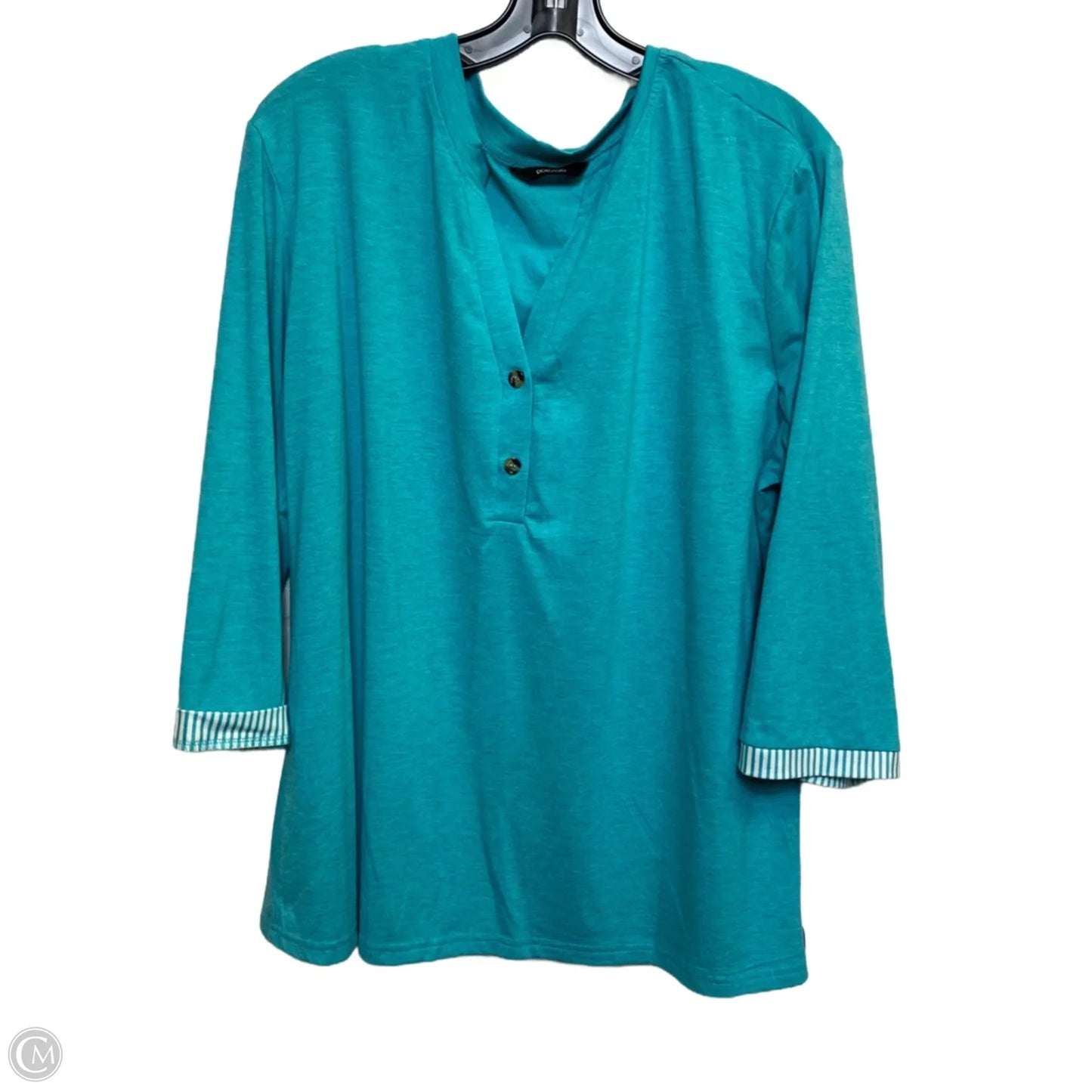 Top Long Sleeve By Dokotoo In Teal, Size: 2x