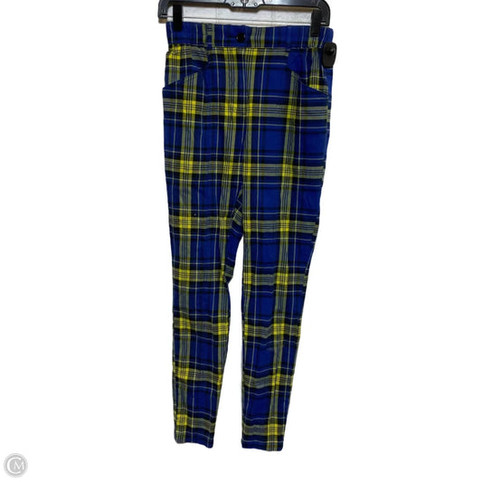 Pants Cropped By Urban Outfitters In Plaid Pattern, Size: Xs