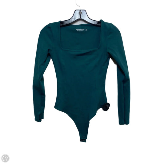 Bodysuit Long Sleeve By Abercrombie And Fitch In Green, Size: Xs