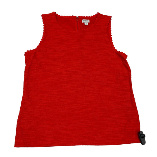 Red Top Sleeveless J. Crew, Size M