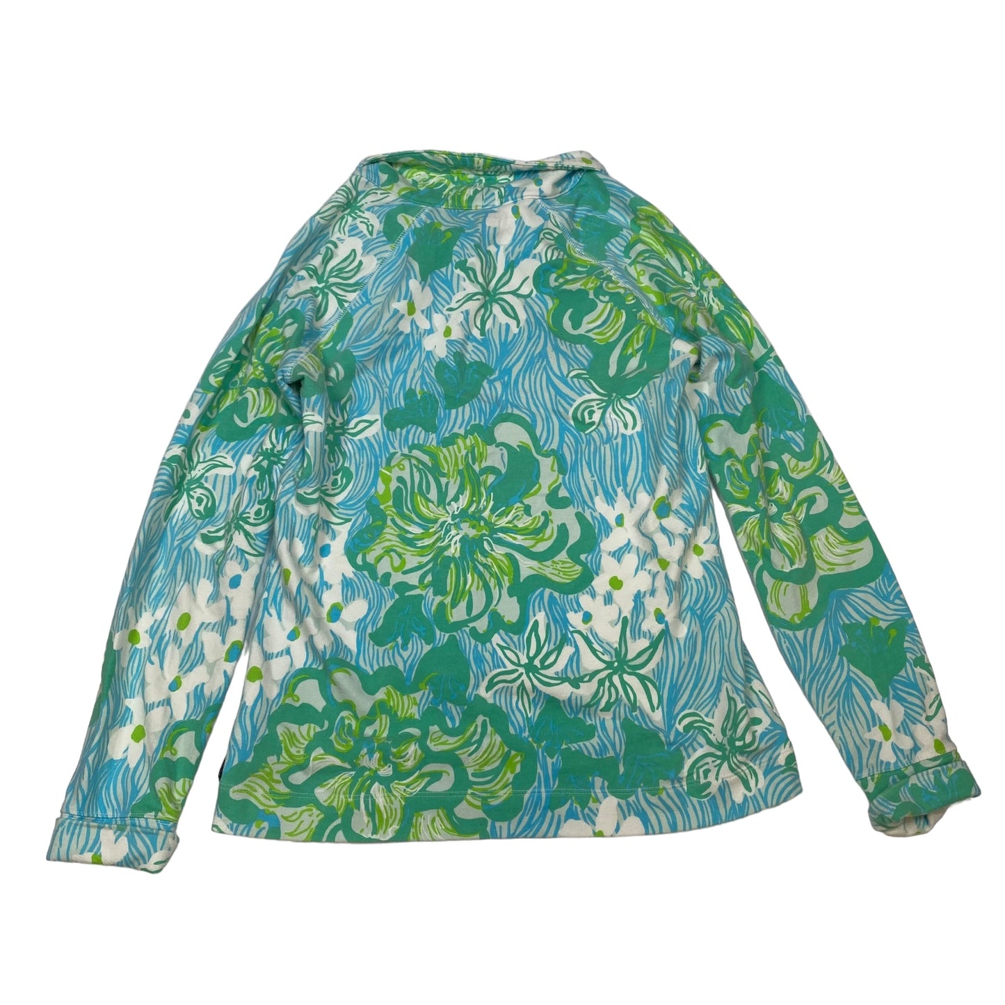 Green Top Long Sleeve Designer Lilly Pulitzer, Size S