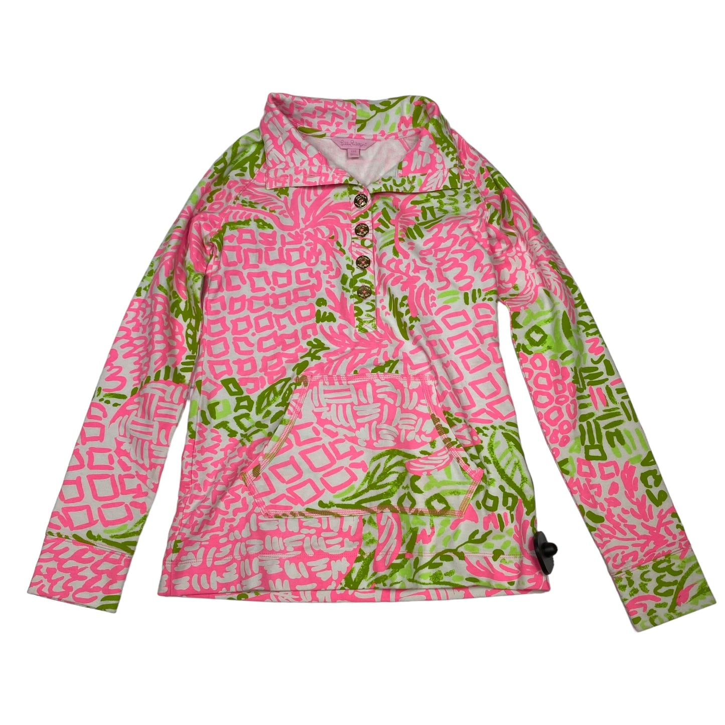 Green & Pink Sweatshirt Designer Lilly Pulitzer, Size Xxs