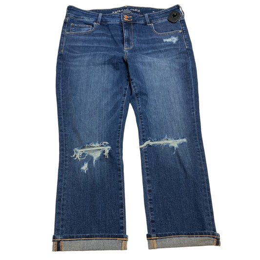 Blue Denim Jeans Cropped American Eagle, Size 16