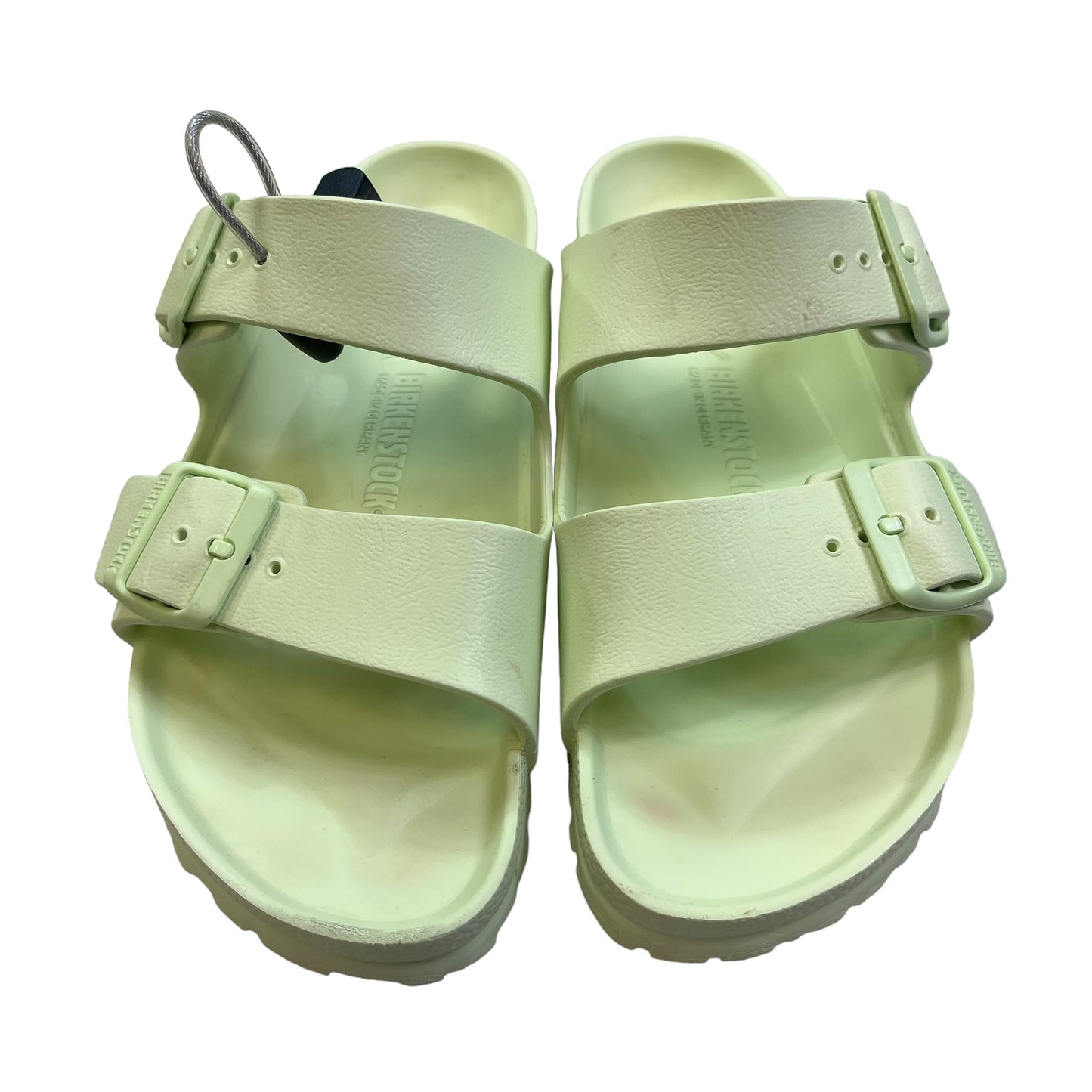 Green Sandals Flats Birkenstock, Size 8