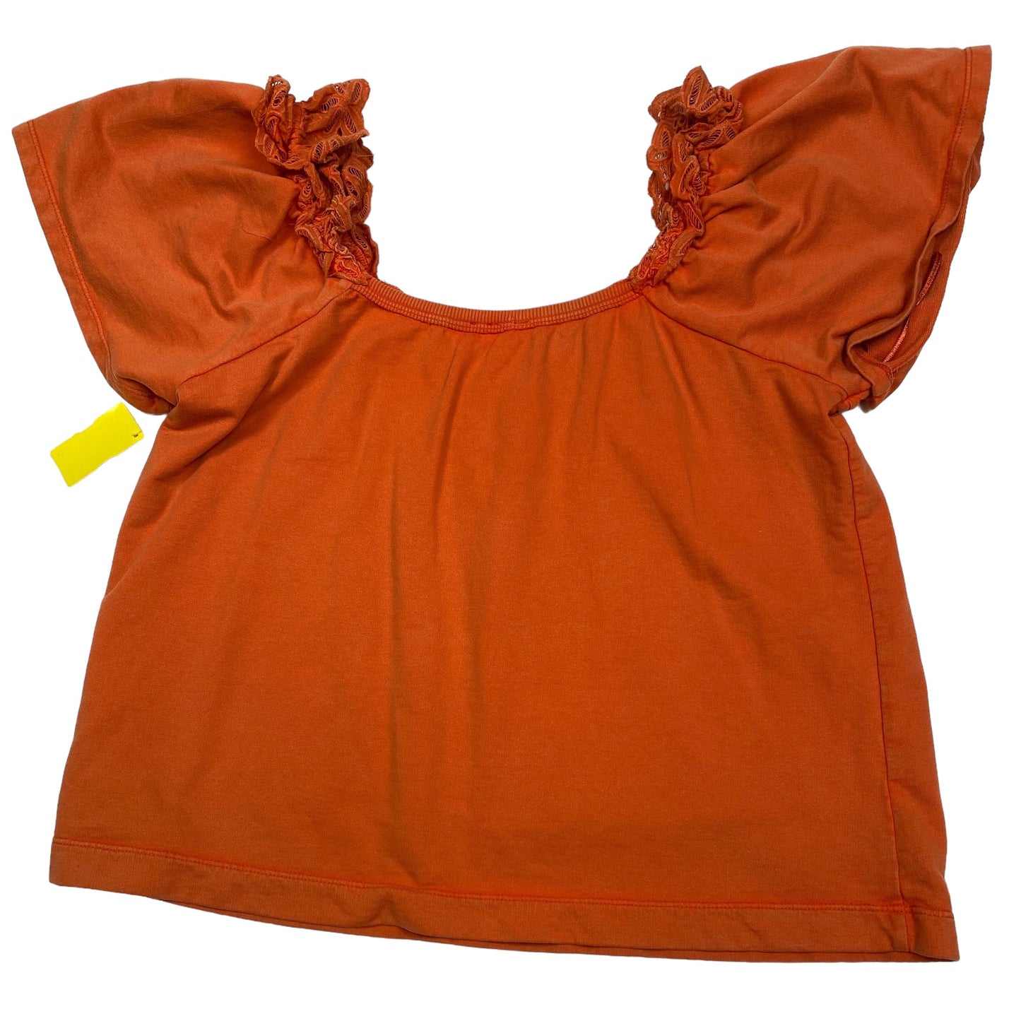 Orange Top Short Sleeve Pilcro, Size L